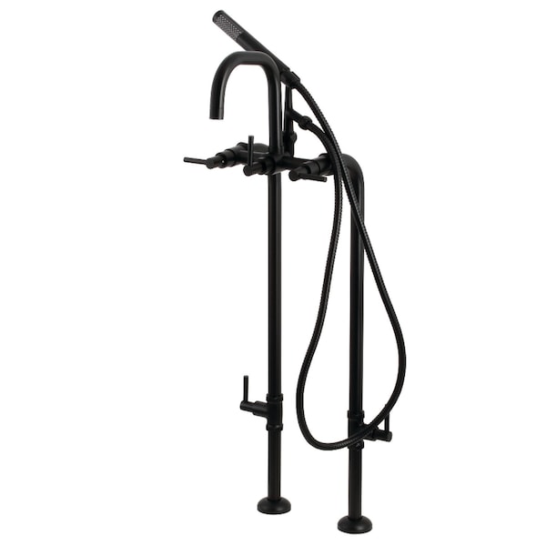 Aqua Vintage CCK8400DL Freestanding Tub Faucet with Supply Line, Stop Valve, Matte Black CCK8400DL - main